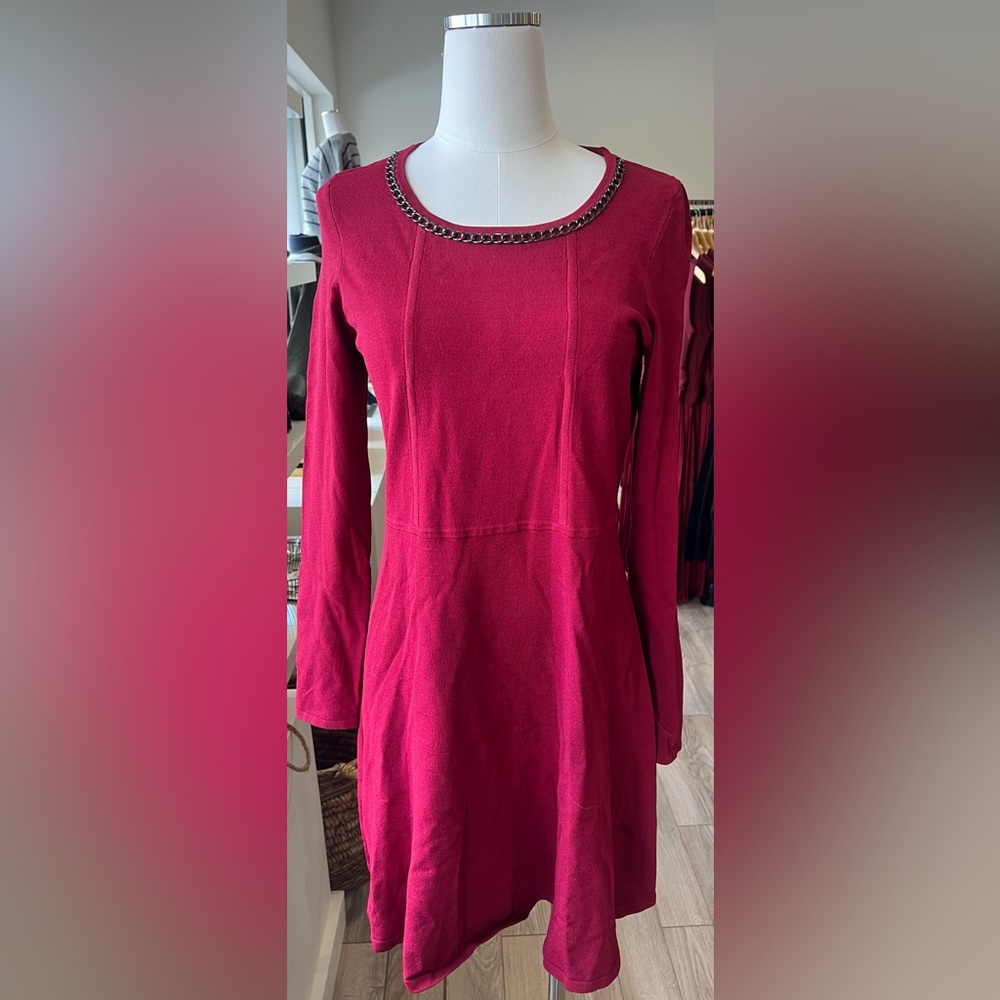 Shoshanna Red Long Sleeve Dress